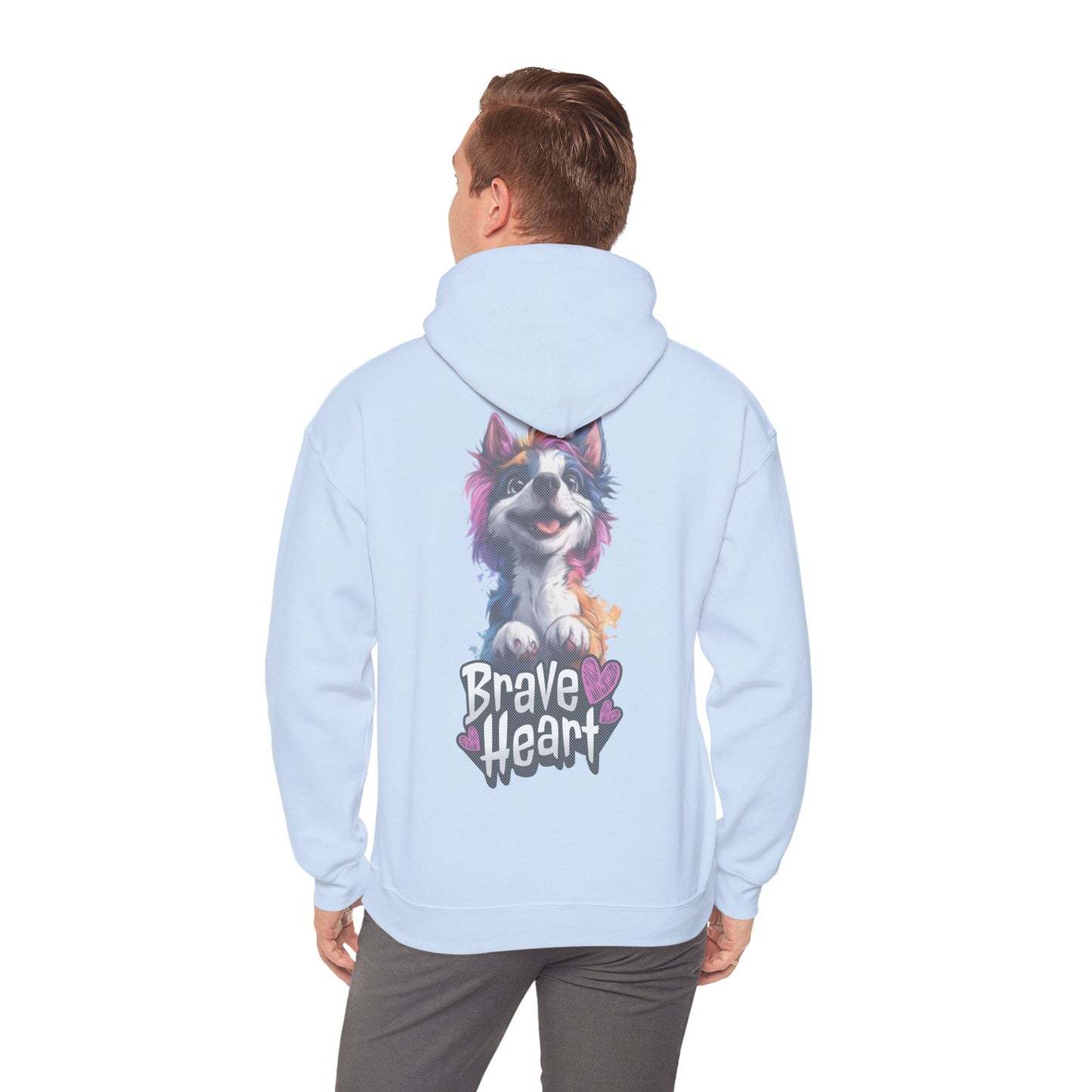 Brave Heart Einhornhund- Unisex Heavy Blend™ Hoodie Sweatshirt