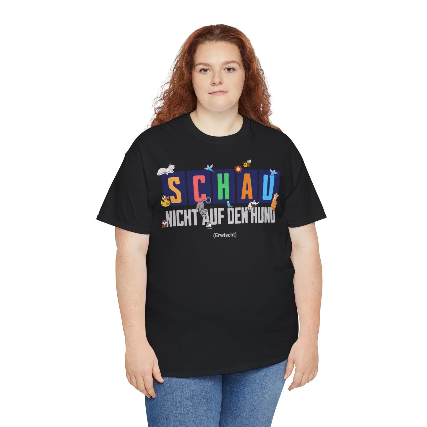 Schau nicht auf den Hund T-Shirt - Suchspiel auf einem Tshirt