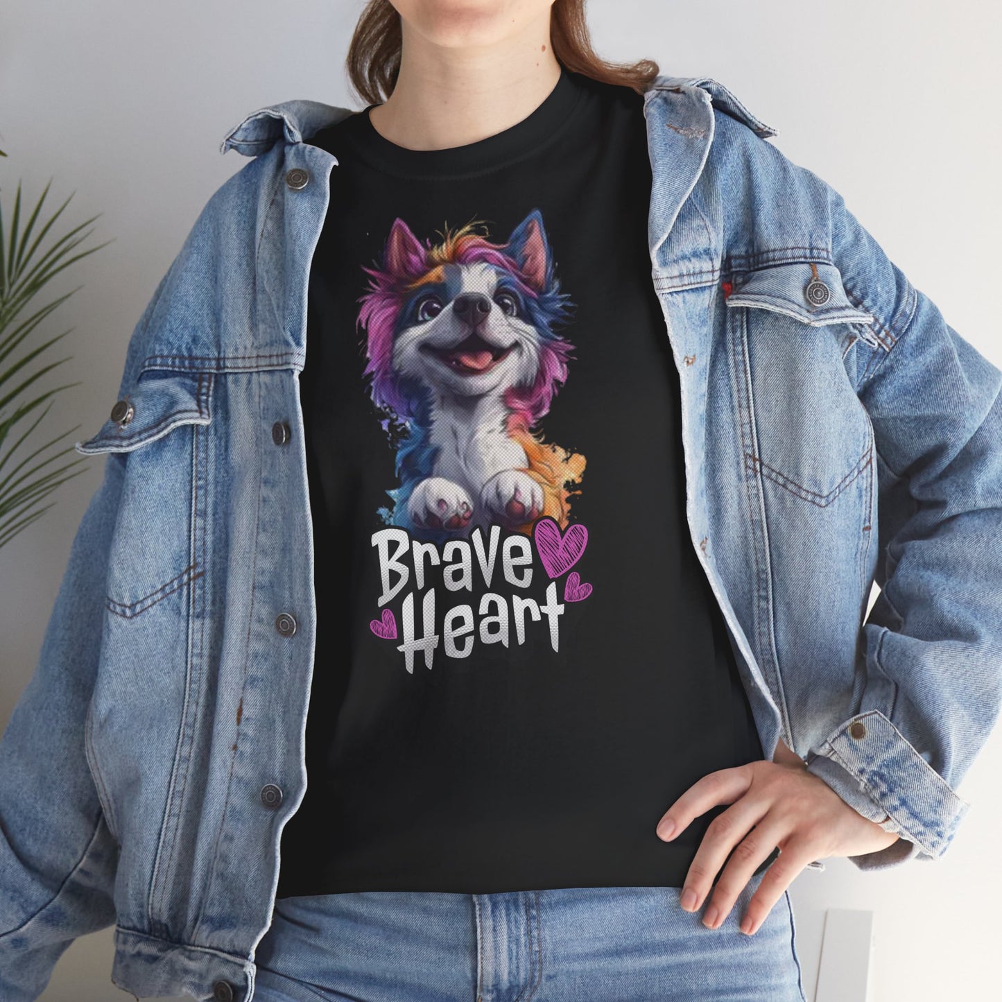 Brave Heart Einhornhund Hunde Tshirt