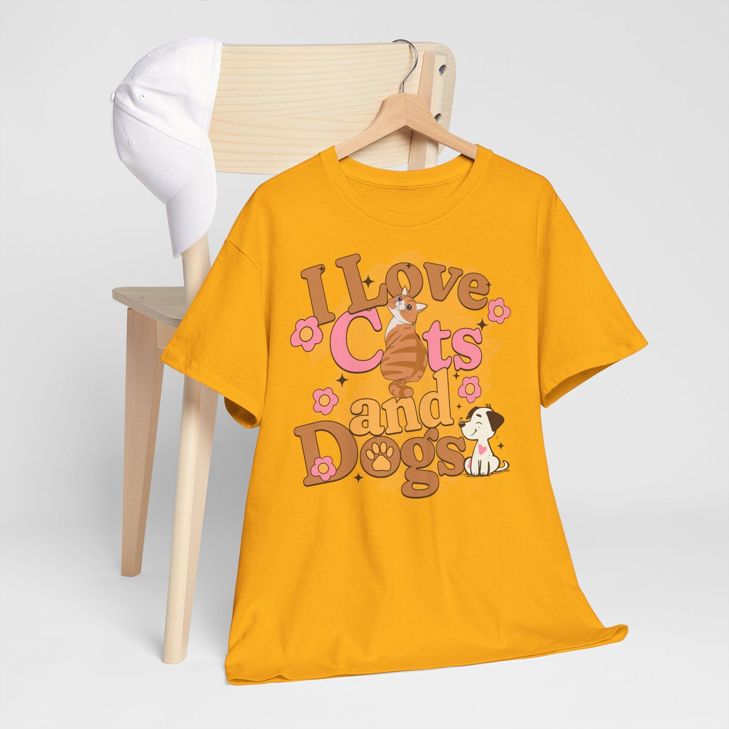 Love Cats and Dogs Tshirt - Hunde und Katzen liebhaber Tshirt