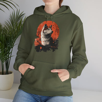 Shiba Inu moon - Unisex Heavy Blend™ Hoodie Sweatshirt