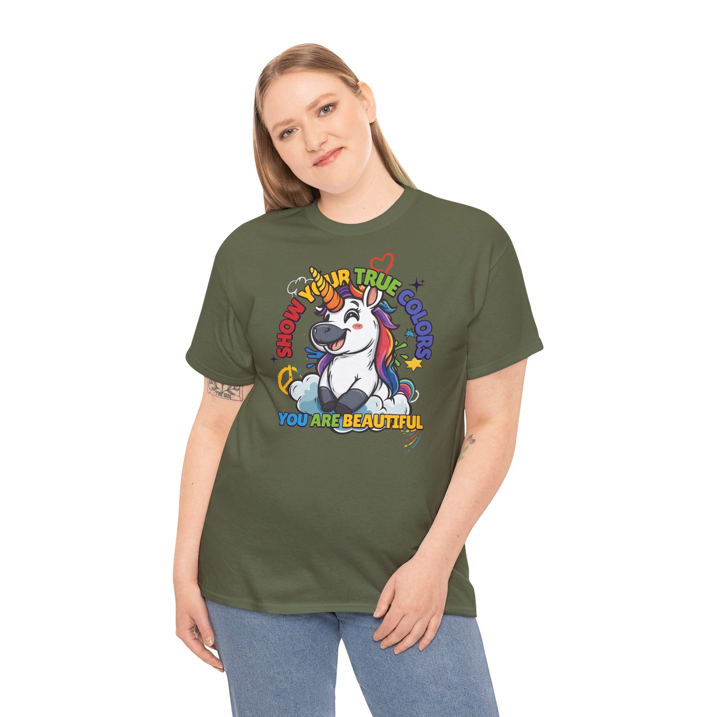 🦄✨ Show Your True Colors Tshirt – You Are Beautiful! 🌈