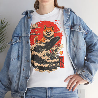 Shiba Inu Surfing T-Shirt