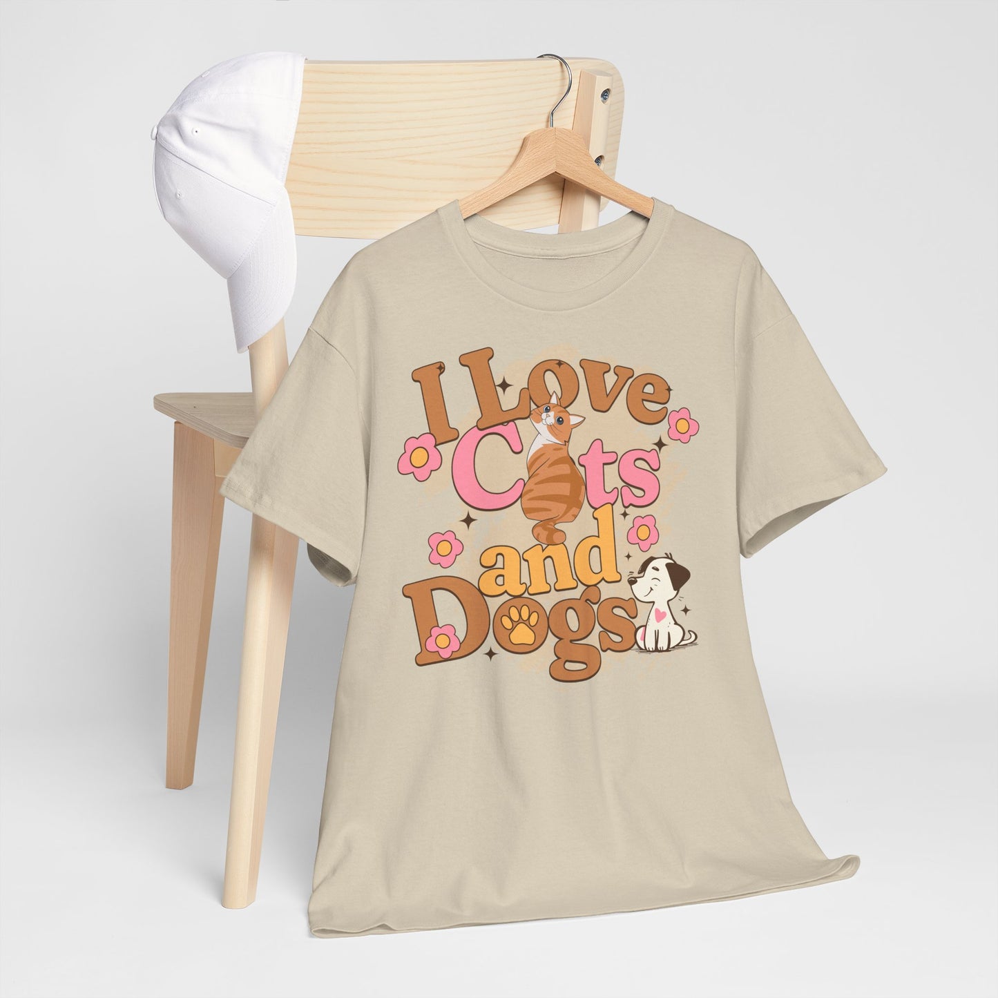 Love Cats and Dogs Tshirt - Hunde und Katzen liebhaber Tshirt