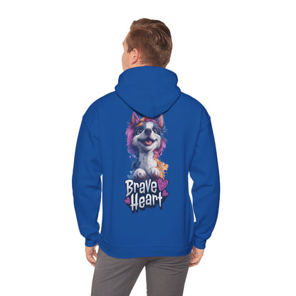 Brave Heart Einhornhund- Unisex Heavy Blend™ Hoodie Sweatshirt