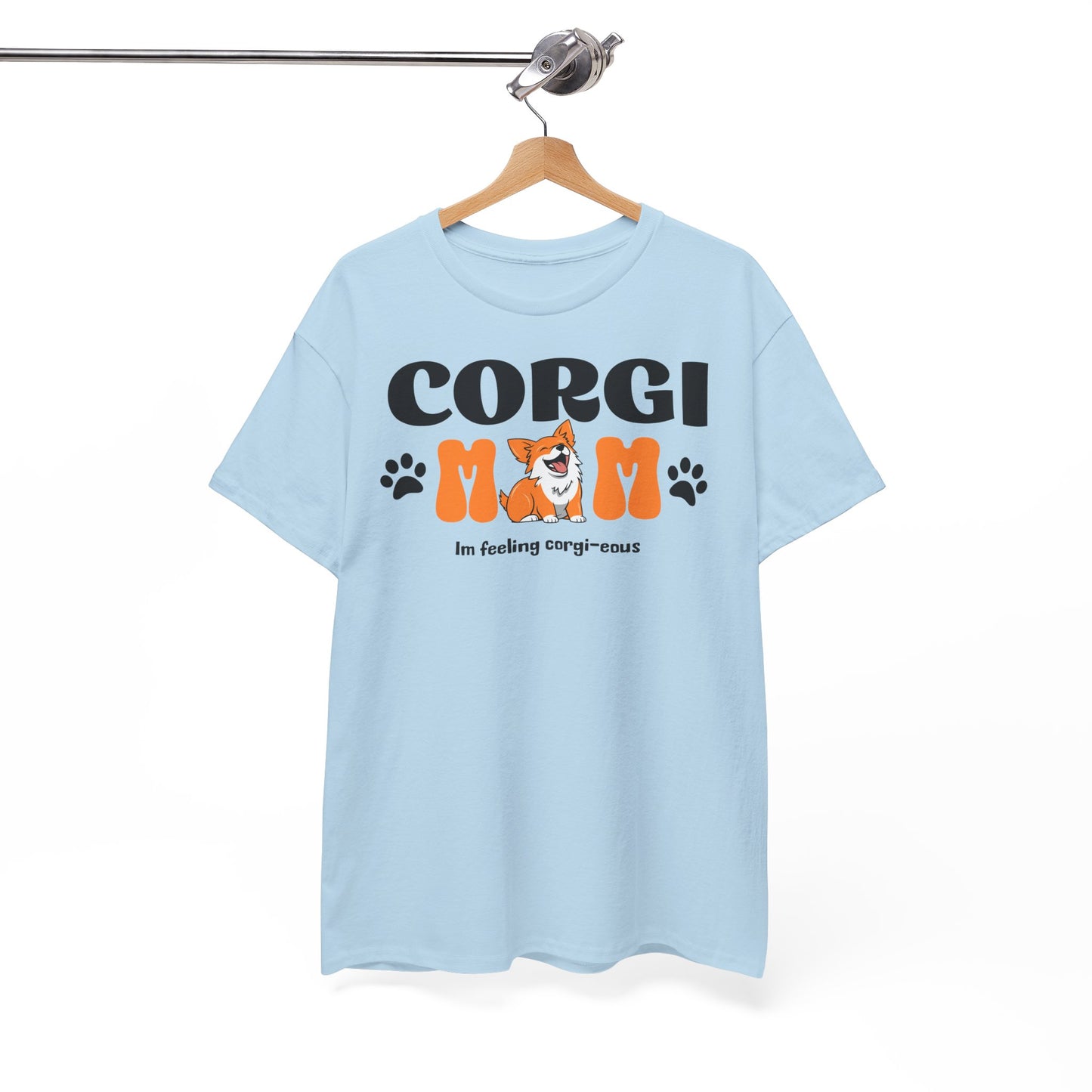 Corgi Mom Tshirt - Unisex Heavy Cotton Tee