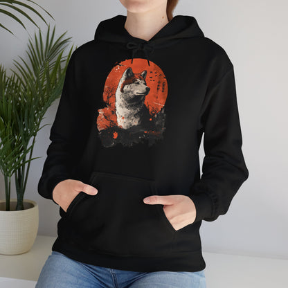 Shiba Inu moon - Unisex Heavy Blend™ Hoodie Sweatshirt