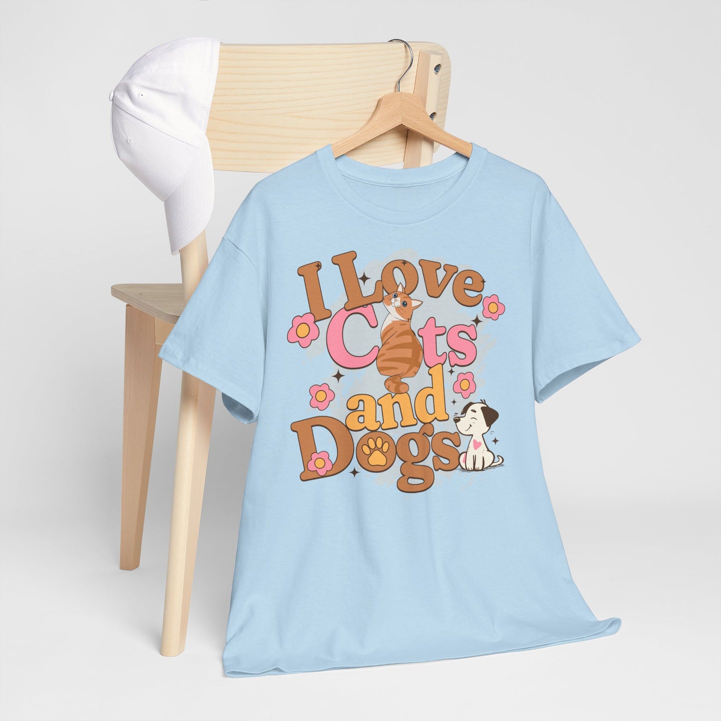 Love Cats and Dogs Tshirt - Hunde und Katzen liebhaber Tshirt