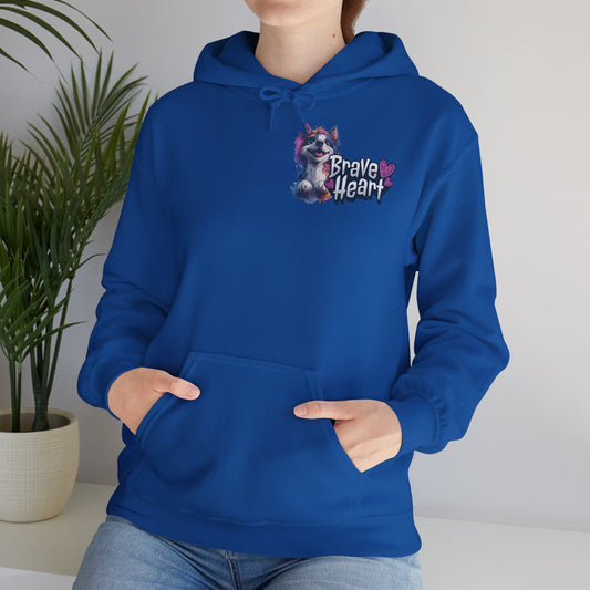 Brave Heart Einhornhund- Unisex Heavy Blend™ Hoodie Sweatshirt