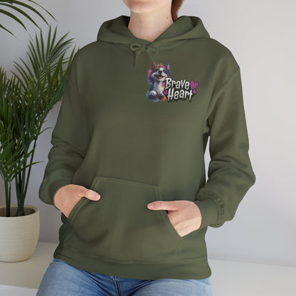 Brave Heart Einhornhund- Unisex Heavy Blend™ Hoodie Sweatshirt