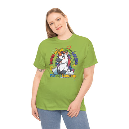 🦄✨ Show Your True Colors Tshirt – You Are Beautiful! 🌈