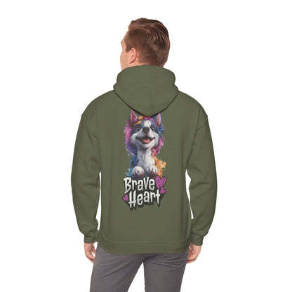 Brave Heart Einhornhund- Unisex Heavy Blend™ Hoodie Sweatshirt