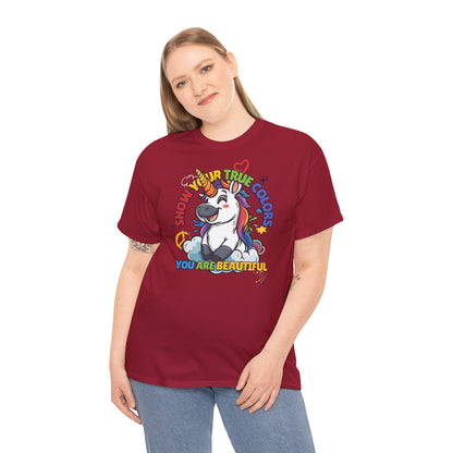 🦄✨ Show Your True Colors Tshirt – You Are Beautiful! 🌈