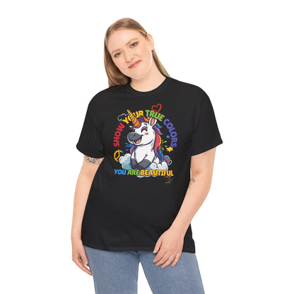 🦄✨ Show Your True Colors Tshirt – You Are Beautiful! 🌈