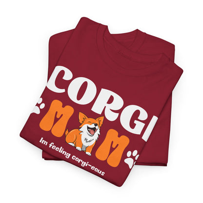 Corgi Mom Tshirt - Unisex Heavy Cotton Tee