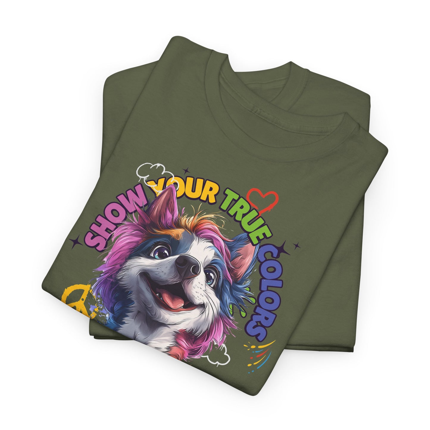 Show your true colors - You are beautiful _ Einhornhund - Hunde Tshirts. Gibt es in vielen verschiedenen Ausführungen.