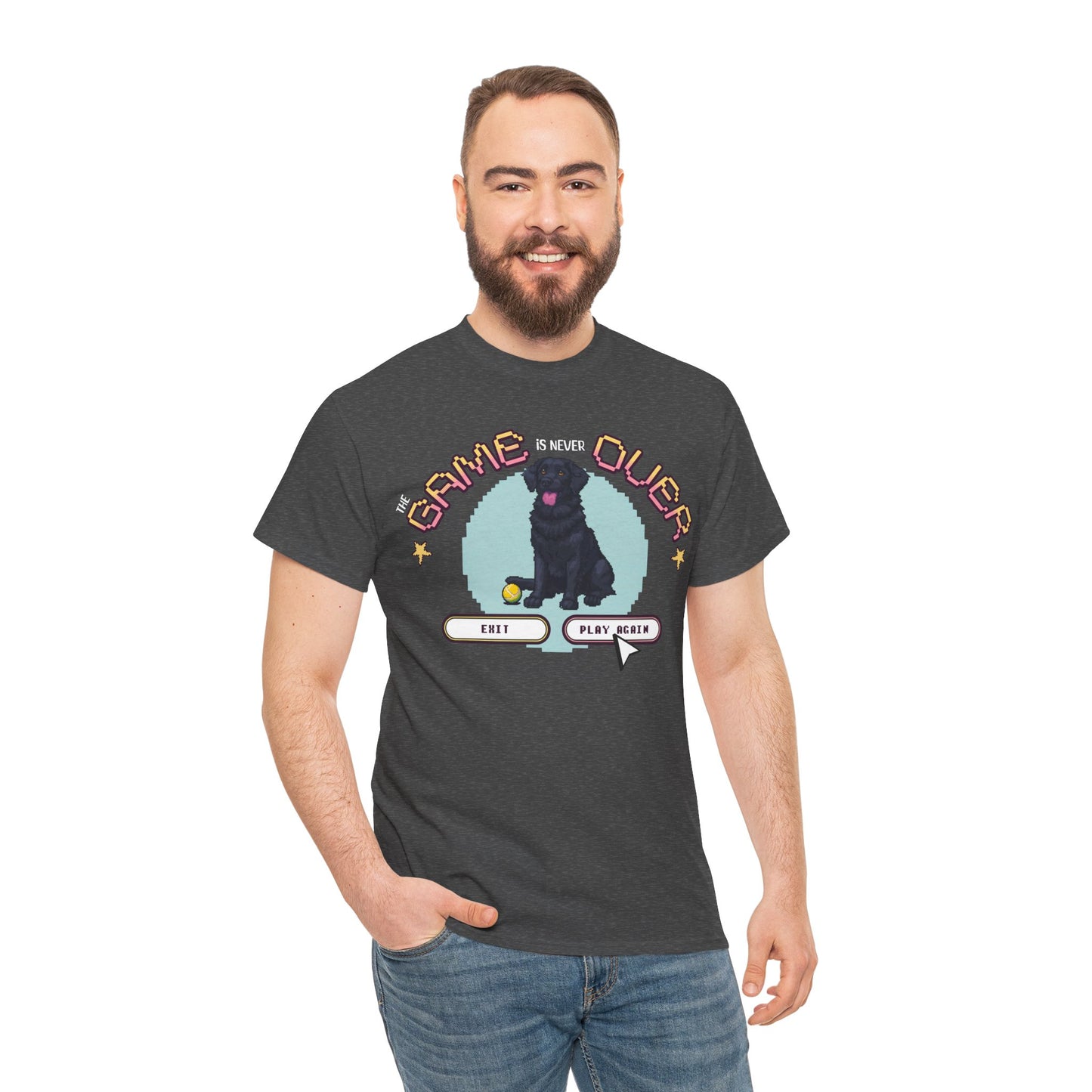 The Game is never over - Labrador Tshirt - Unisex Heavy Cotton Tee