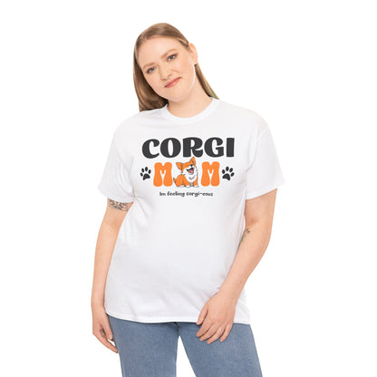 Corgi Mom Tshirt - Unisex Heavy Cotton Tee