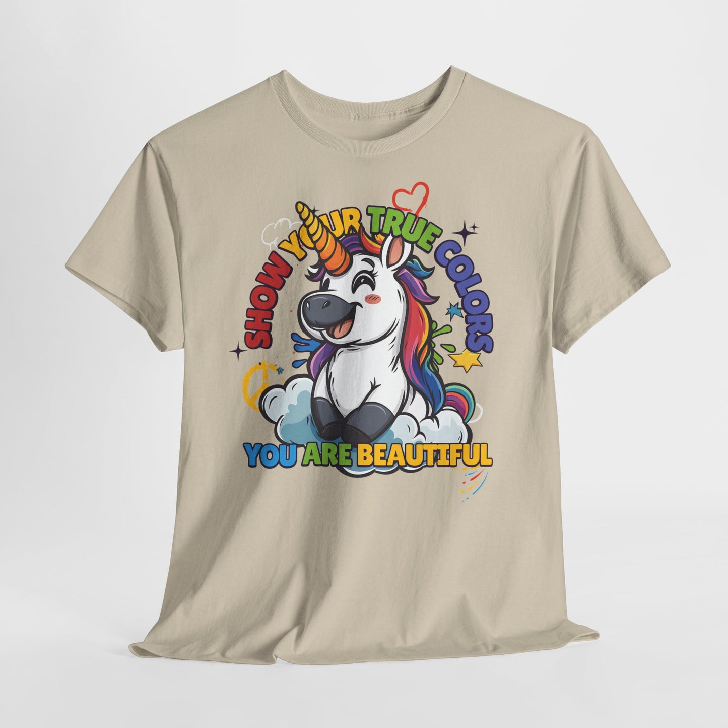 🦄✨ Show Your True Colors Tshirt – You Are Beautiful! 🌈