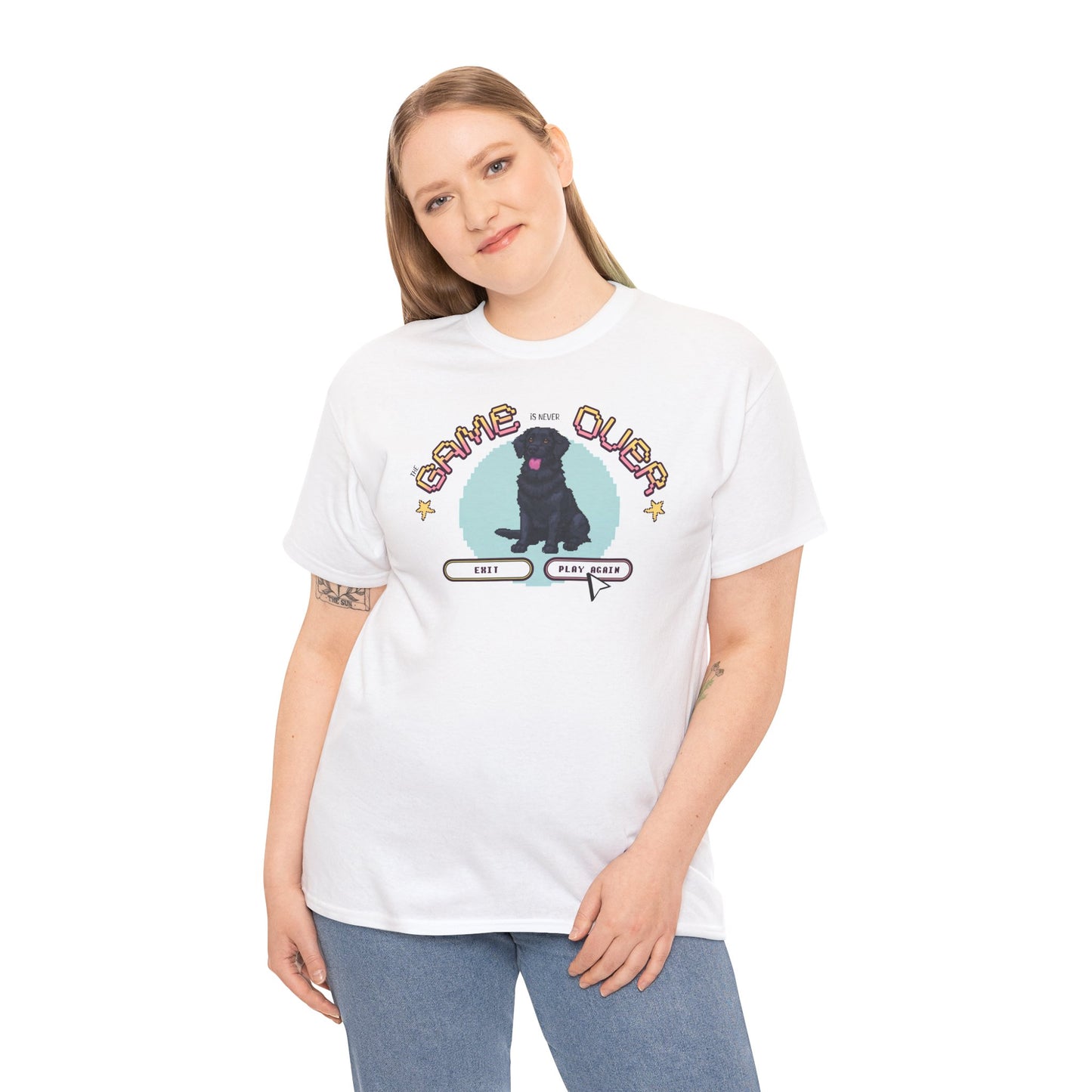 The Game is never over - Labrador Tshirt - Unisex Heavy Cotton Tee