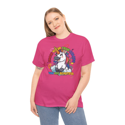 🦄✨ Show Your True Colors Tshirt – You Are Beautiful! 🌈