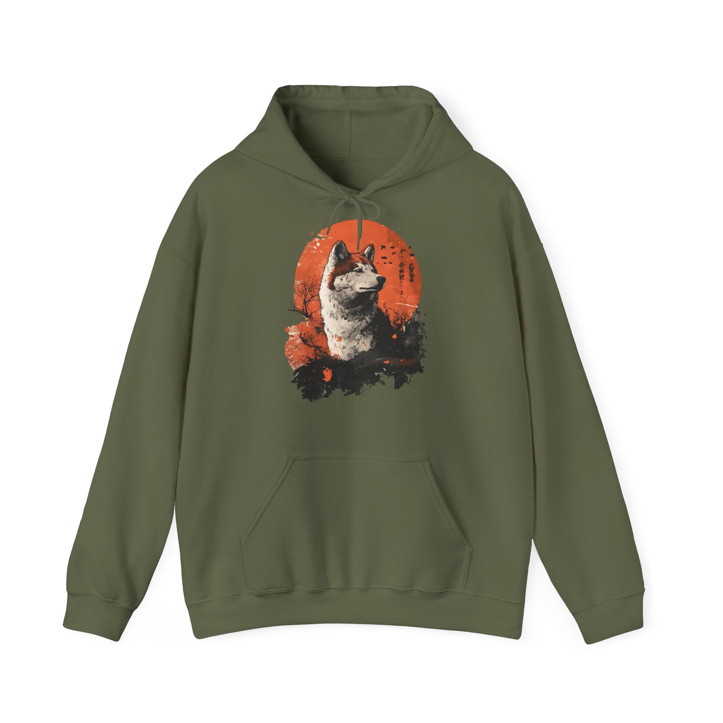 Shiba Inu moon - Unisex Heavy Blend™ Hoodie Sweatshirt