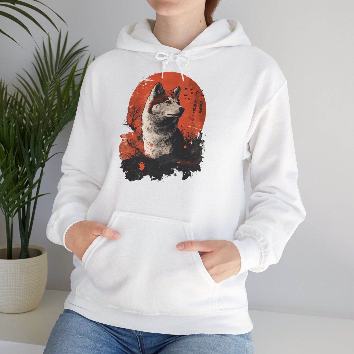 Shiba Inu moon - Unisex Heavy Blend™ Hoodie Sweatshirt