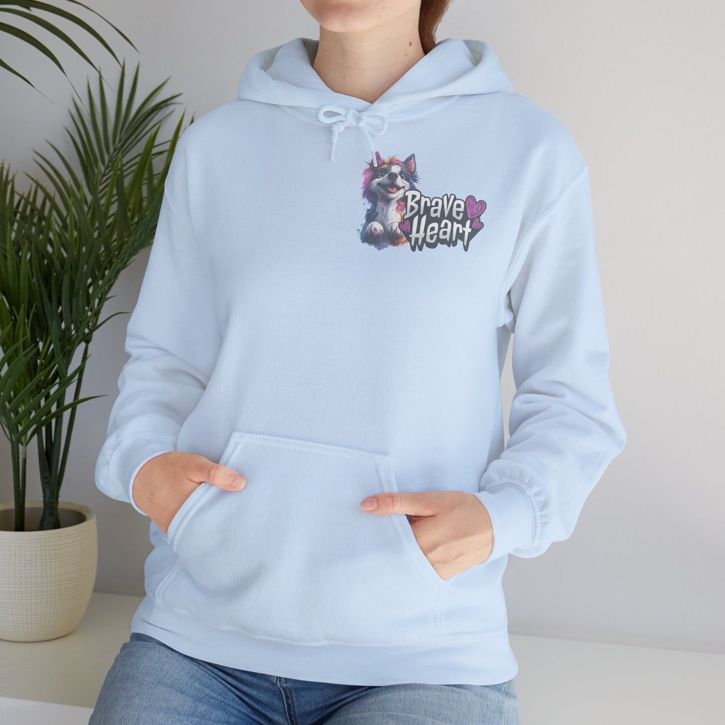 Brave Heart Einhornhund- Unisex Heavy Blend™ Hoodie Sweatshirt