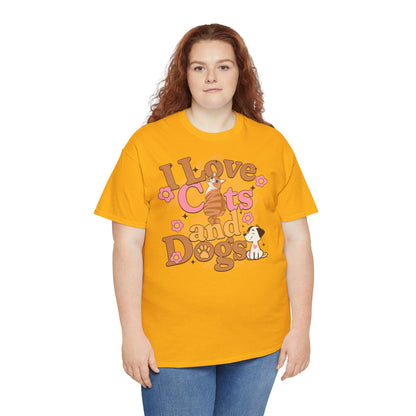 Love Cats and Dogs Tshirt - Hunde und Katzen liebhaber Tshirt