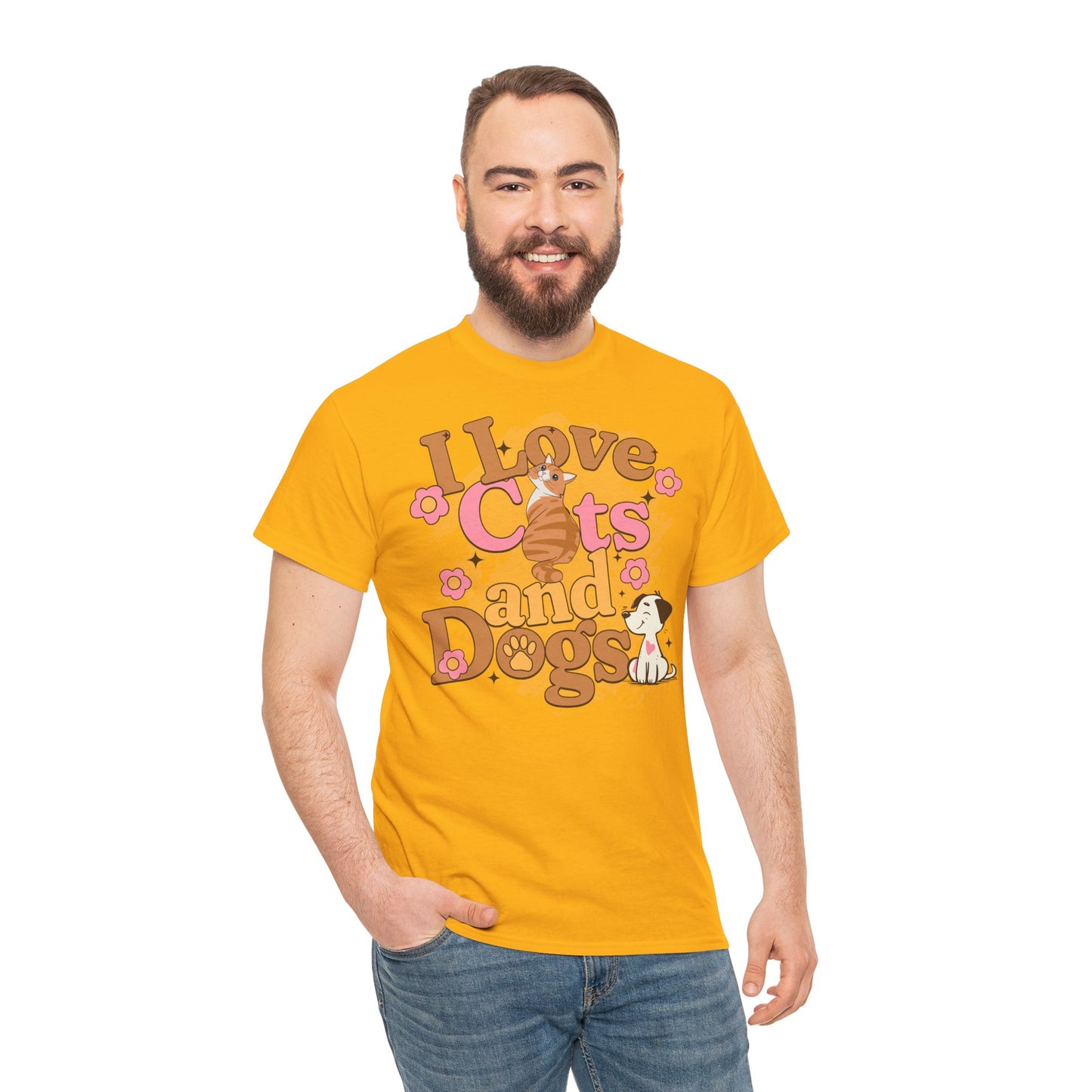 Love Cats and Dogs Tshirt - Hunde und Katzen liebhaber Tshirt