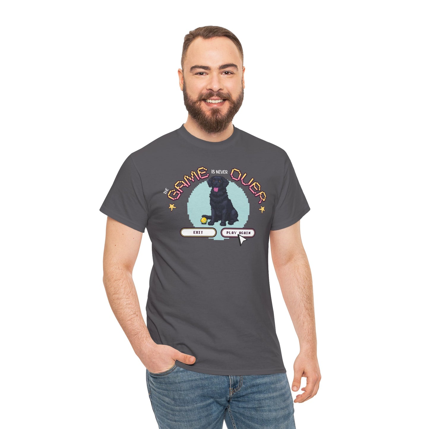 The Game is never over - Labrador Tshirt - Unisex Heavy Cotton Tee