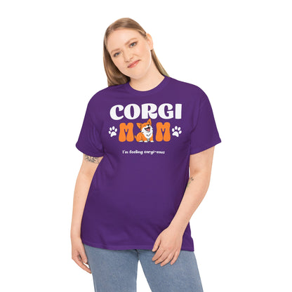 Corgi Mom Tshirt - Unisex Heavy Cotton Tee