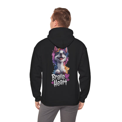 Brave Heart Einhornhund- Unisex Heavy Blend™ Hoodie Sweatshirt