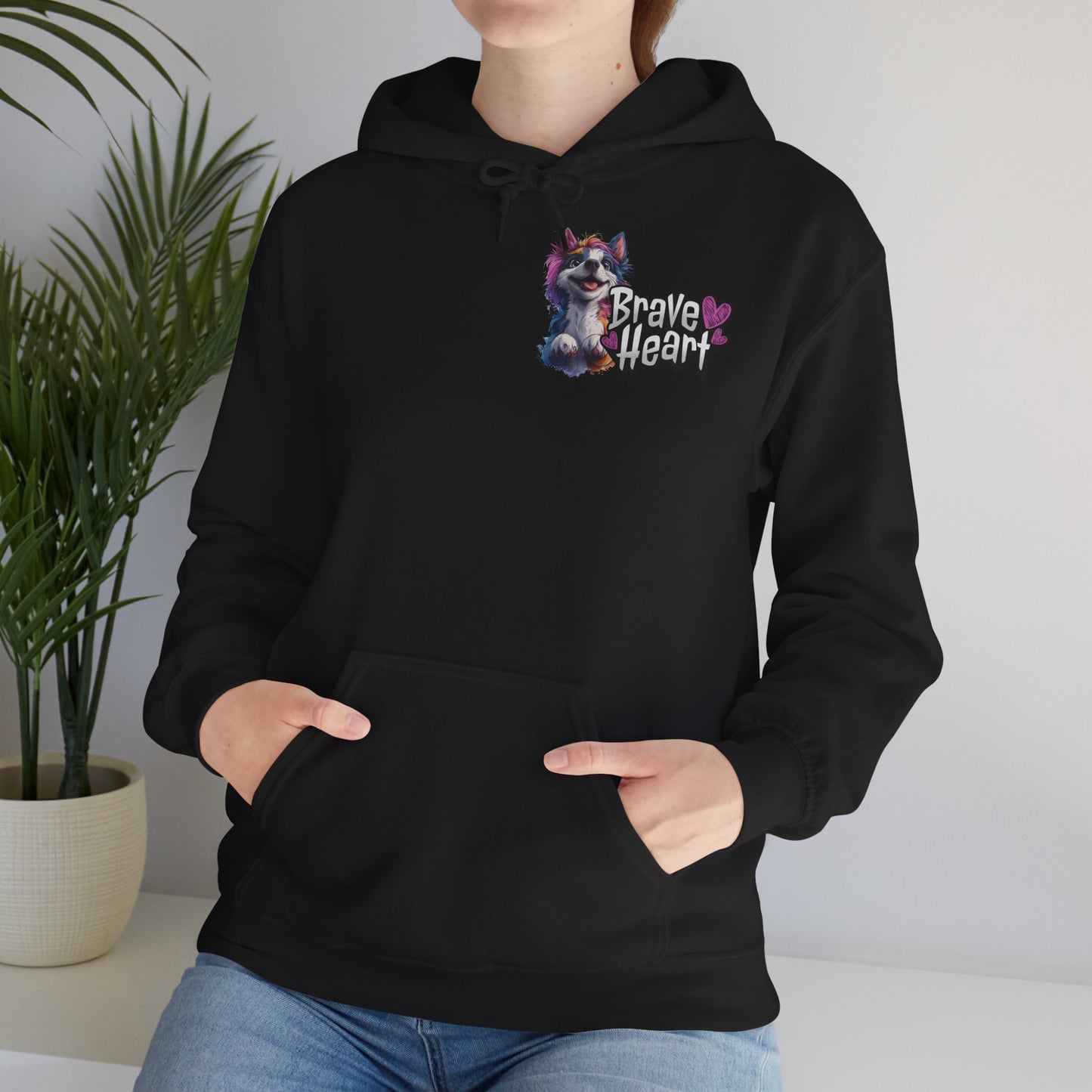 Brave Heart Einhornhund- Unisex Heavy Blend™ Hoodie Sweatshirt