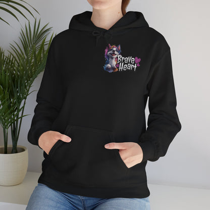 Brave Heart Einhornhund- Unisex Heavy Blend™ Hoodie Sweatshirt