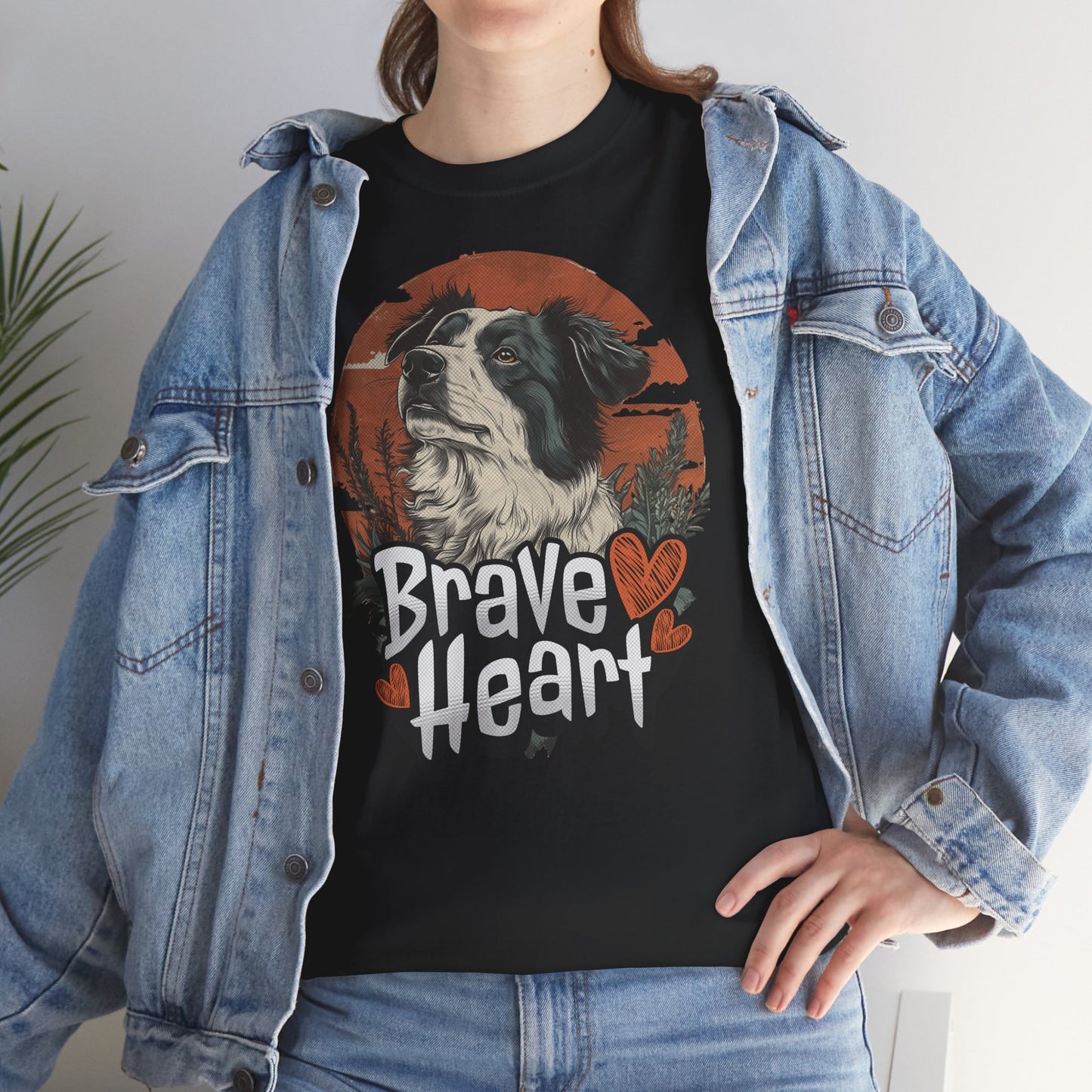 Brave Heart Boarder Collie Hunde Tshirt