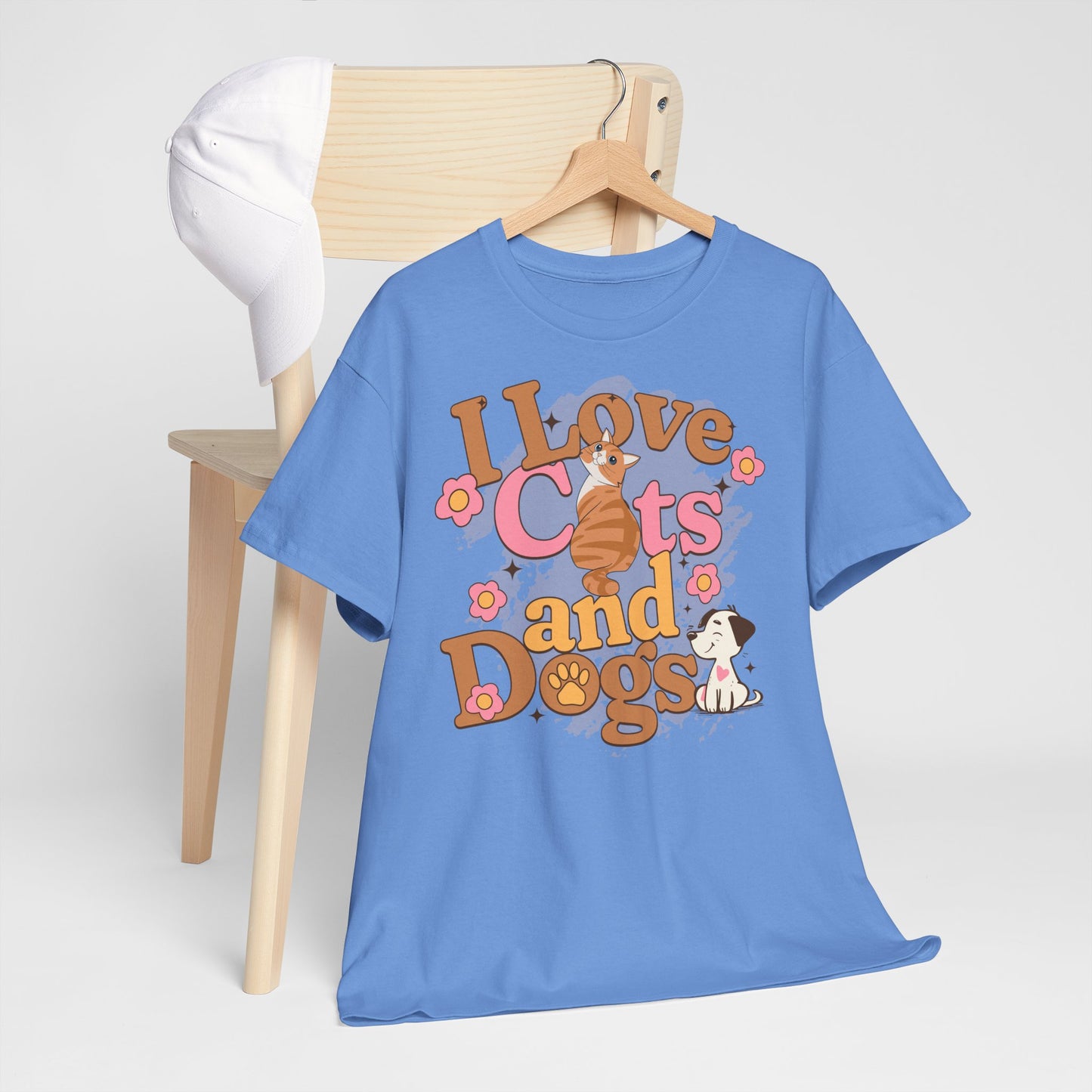 Love Cats and Dogs Tshirt - Hunde und Katzen liebhaber Tshirt