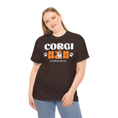 Corgi Mom Tshirt - Unisex Heavy Cotton Tee