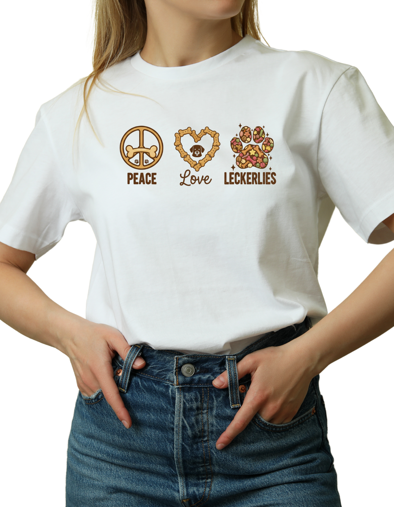 Peace, Love, Leckerlies Unisex T-Shirt - statt 24,99€ jetzt nur 9,99€