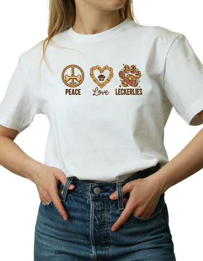 Peace, Love, Leckerlies Unisex T-Shirt - statt 24,99€ jetzt nur 9,99€